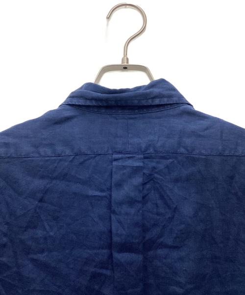 POLO RALPH LAUREN（ポロ・ラルフローレン）POLO RALPH LAUREN (ポロ・ラルフローレン) CUSTOM FIT リネンシャツ 90s ネイビー サイズ:SIZE Mの古着・服飾アイテム