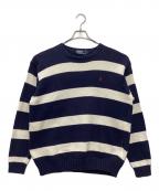 POLO RALPH LAURENポロ・ラルフローレン）の古着「厚手ニット 90s」｜ネイビー×ホワイト