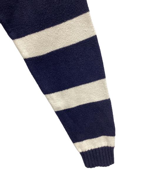 POLO RALPH LAUREN（ポロ・ラルフローレン）POLO RALPH LAUREN (ポロ・ラルフローレン) 厚手ニット 90s ネイビー×ホワイト サイズ:SIZE Lの古着・服飾アイテム