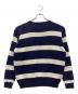 POLO RALPH LAUREN (ポロ・ラルフローレン) 厚手ニット 90s ネイビー×ホワイト サイズ:SIZE L：5000円