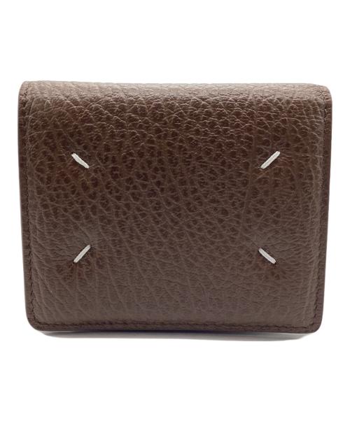 Maison Margiela（メゾンマルジェラ）Maison Margiela (メゾンマルジェラ) 4ステッチ 二つ折り ウォレット ブラウンの古着・服飾アイテム