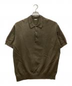 A.PRESSEアプレッセ）の古着「ニットポロシャツ 24SS」｜オリーブ