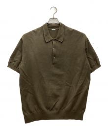 A.PRESSE（アプレッセ）の古着「ニットポロシャツ 24SS」｜オリーブ