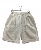 steinシュタイン）の古着「WIDE EASY SHORT TROUSERS ハーフパンツ」｜アイボリー
