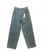 NEON SIGNネオンサイン）の古着「Wide denim Slacks ”Used”」｜ブルー