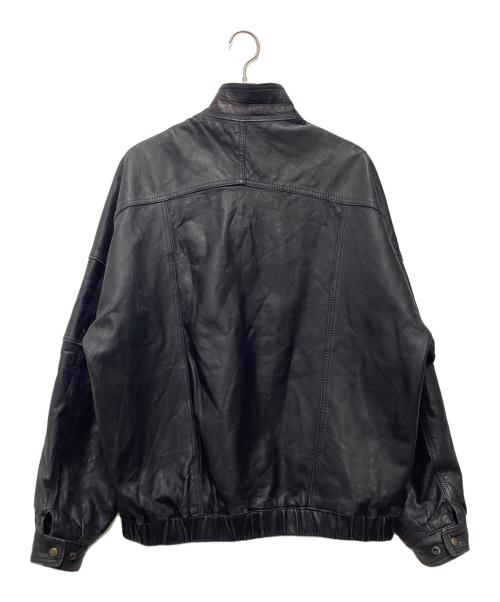 PAUL（-）paul (-) レザージャケット 80～90s ユーロジッパー ブラック サイズ:SIZE 56の古着・服飾アイテム