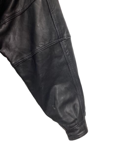 PAUL（-）paul (-) レザージャケット 80～90s ユーロジッパー ブラック サイズ:SIZE 56の古着・服飾アイテム