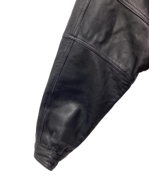 PAUL（-）paul (-) レザージャケット 80～90s ユーロジッパー ブラック サイズ:SIZE 56の古着・服飾アイテム