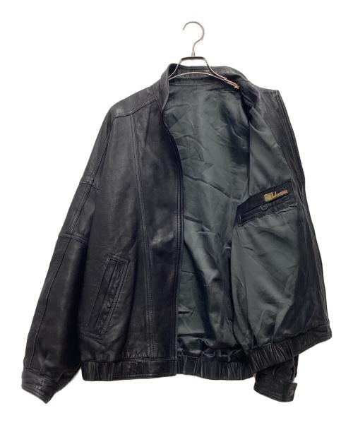 PAUL（-）paul (-) レザージャケット 80～90s ユーロジッパー ブラック サイズ:SIZE 56の古着・服飾アイテム