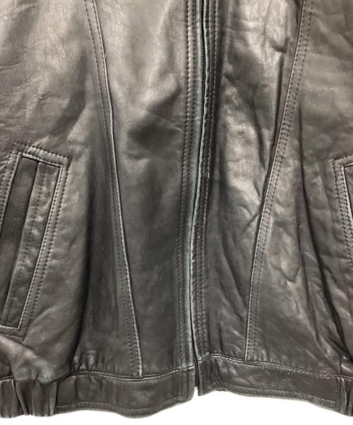 PAUL（-）paul (-) レザージャケット 80～90s ユーロジッパー ブラック サイズ:SIZE 56の古着・服飾アイテム