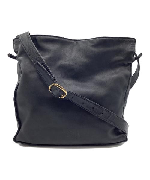 LOEWE（ロエベ）LOEWE (ロエベ) 巾着ショルダーバッグ ブラックの古着・服飾アイテム