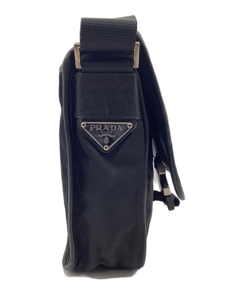 PRADA（プラダ）PRADA (プラダ) ナイロンショルダーバッグ ブラックの古着・服飾アイテム