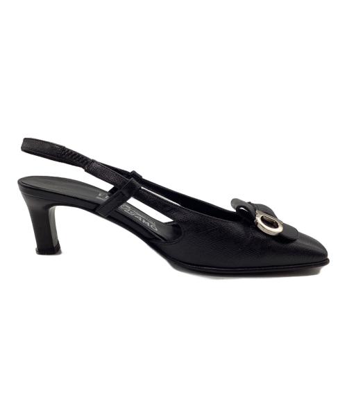 Salvatore Ferragamo（サルヴァトーレ フェラガモ）Salvatore Ferragamo (サルヴァトーレ フェラガモ) ヒールパンプス ブラック サイズ:SIZE 22.5cmの古着・服飾アイテム