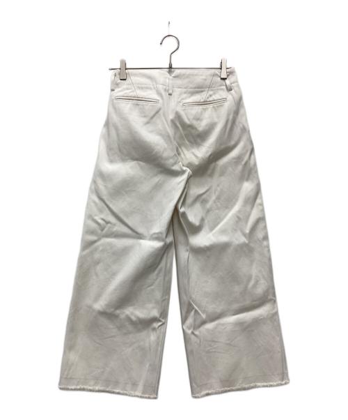 DRAWER（ドゥロワー）Drawer (ドゥロワー) カットオフワイドデニムパンツ ホワイト サイズ:SIZE 36の古着・服飾アイテム