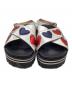 GUCCI (グッチ) 厚底サンダル メタリックハート ブラック×シルバー サイズ:SIZE 36 1/2：13000円