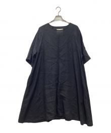 08MAB（ゼロハチマブ）の古着「リネンヘムラインワンピース」｜ブラック