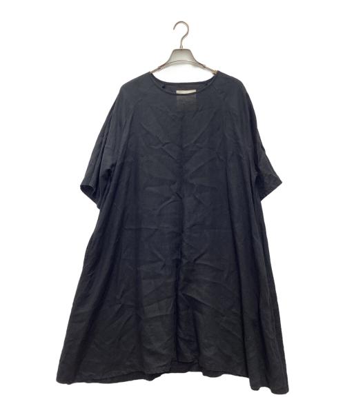 08MAB（ゼロハチマブ）08MAB (ゼロハチマブ) リネンヘムラインワンピース ブラック サイズ:SIZE Freeの古着・服飾アイテム