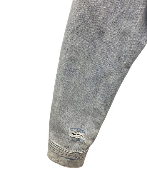 DIESEL（ディーゼル）DIESEL (ディーゼル) NHILL ダメージ加工デニムジャケット ブルー サイズ:SIZE XLの古着・服飾アイテム