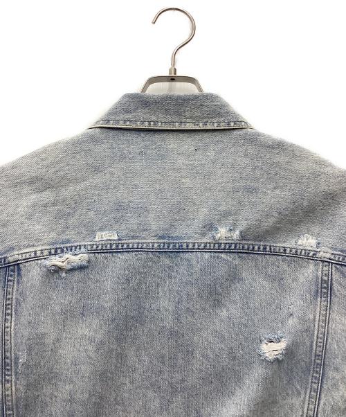 DIESEL（ディーゼル）DIESEL (ディーゼル) NHILL ダメージ加工デニムジャケット ブルー サイズ:SIZE XLの古着・服飾アイテム
