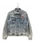 DIESEL（ディーゼル）の古着「NHILL ダメージ加工デニムジャケット」｜ブルー