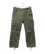 MILITARYミリタリー）の古着「フィールドカーゴパンツ 推定80s 古着」｜オリーブ