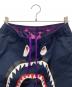 中古・古着 A BATHING APE (アベイシングエイプ) カラーカモ シャーク リバーシブル ショートパンツ ネイビー サイズ:SIZE M：10000円