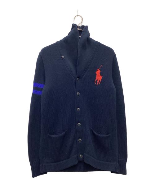 POLO（ポロ）POLO (ポロ) カウチンニットカーディガン ビッグポニー ネイビー サイズ:SIZE XLの古着・服飾アイテム