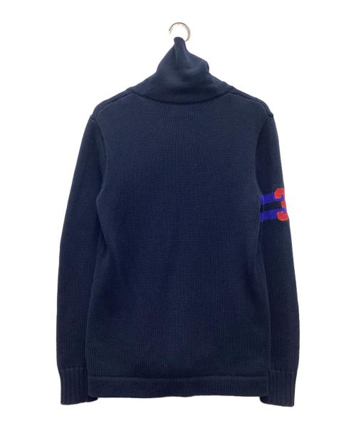 POLO（ポロ）POLO (ポロ) カウチンニットカーディガン ビッグポニー ネイビー サイズ:SIZE XLの古着・服飾アイテム