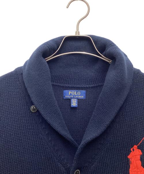 POLO（ポロ）POLO (ポロ) カウチンニットカーディガン ビッグポニー ネイビー サイズ:SIZE XLの古着・服飾アイテム