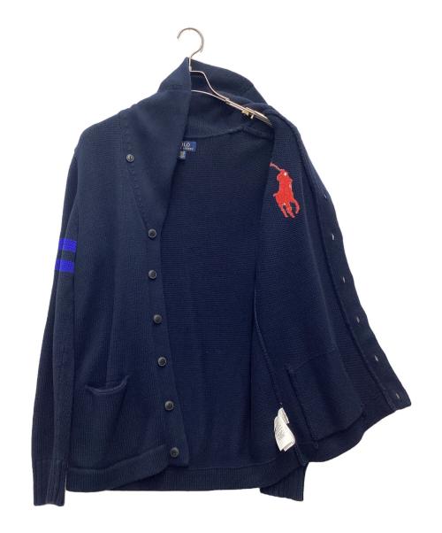 POLO（ポロ）POLO (ポロ) カウチンニットカーディガン ビッグポニー ネイビー サイズ:SIZE XLの古着・服飾アイテム