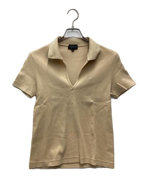 GUCCI（グッチ）GUCCI (グッチ) ポロシャツ ベージュ サイズ:SIZE Lの古着・服飾アイテム