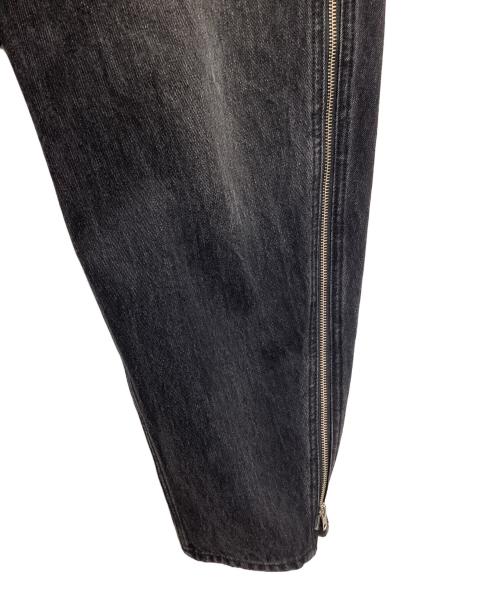 GRANCY（グランシー）GRANCY (グランシー) ZipDesign Buggy DenimPants デニムワイドパンツ ブラック サイズ:SIZE Sの古着・服飾アイテム
