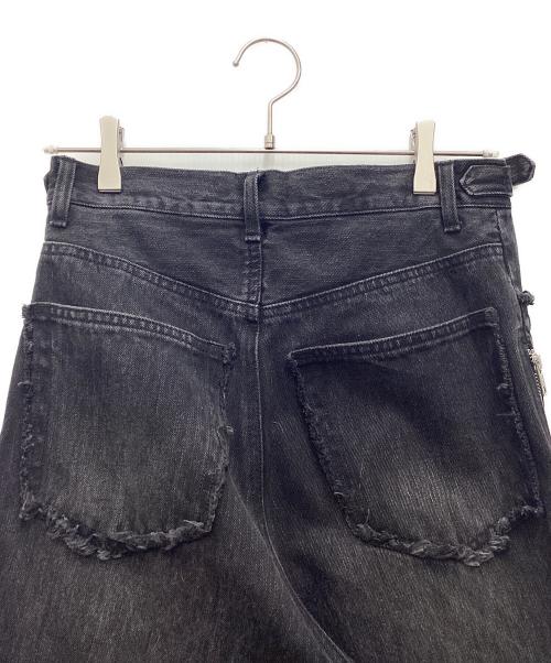 GRANCY（グランシー）GRANCY (グランシー) ZipDesign Buggy DenimPants デニムワイドパンツ ブラック サイズ:SIZE Sの古着・服飾アイテム