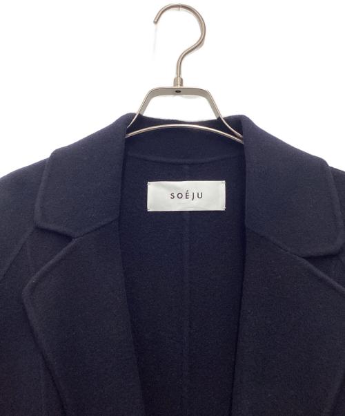 SOEJU（ソージュ）SOEJU (ソージュ) ウールリバーローブコート ネイビー サイズ:SIZE Sの古着・服飾アイテム