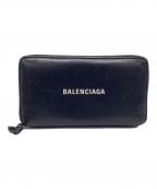 BALENCIAGAバレンシアガ）の古着「ラウンドファスナー財布 エヴリデイ」｜ブラック