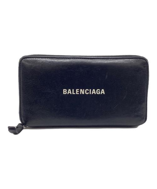BALENCIAGA（バレンシアガ）BALENCIAGA (バレンシアガ) ラウンドファスナー財布 エヴリデイ ブラックの古着・服飾アイテム