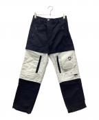DIESELディーゼル）の古着「MID WAIST MELTY CARGO PANTS カーゴパンツ」｜ブラック×ホワイト