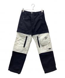 DIESEL（ディーゼル）の古着「MID WAIST MELTY CARGO PANTS カーゴパンツ」｜ブラック×ホワイト