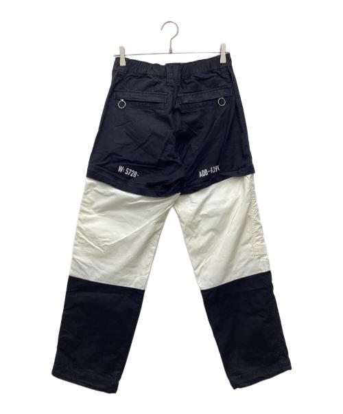 DIESEL（ディーゼル）DIESEL (ディーゼル) MID WAIST MELTY CARGO PANTS カーゴパンツ ブラック×ホワイト サイズ:SIZE 71cm (W28)の古着・服飾アイテム