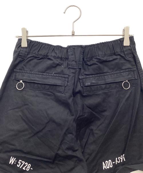 DIESEL（ディーゼル）DIESEL (ディーゼル) MID WAIST MELTY CARGO PANTS カーゴパンツ ブラック×ホワイト サイズ:SIZE 71cm (W28)の古着・服飾アイテム