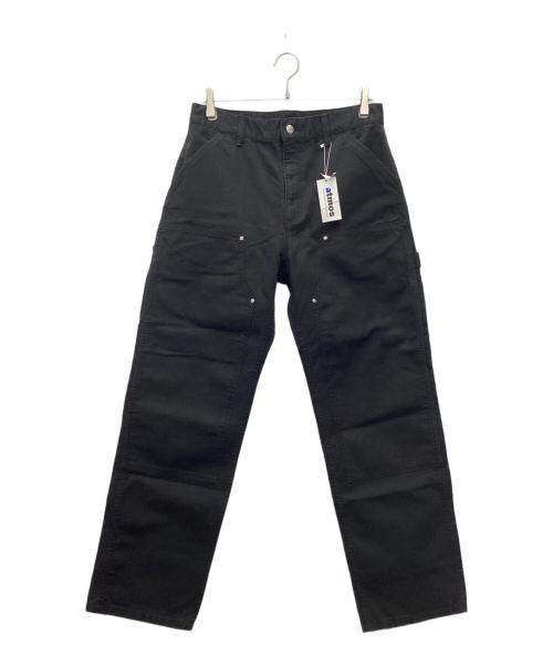 ATMOS（アトモス）atmos (アトモス) Double Knee Work Pants BLACK ワークパンツ ブラック サイズ:SIZE Lの古着・服飾アイテム