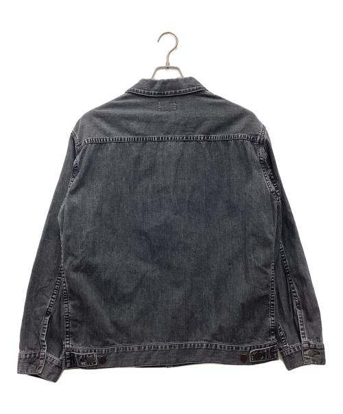 BLUE BLUE（ブルーブルー）BLUE BLUE (ブルーブルー) Light Denim 3rd Type Trucker Jacket デニムジャケット ブラック サイズ:SIZE XLの古着・服飾アイテム