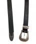 TORY LEATHER (トリーレザー) レザーベルト TORY-3P-SILVERBUCLE ブラック：10000円