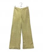 AURALEEオーラリー）の古着「COTTON NYLON PILE PANTS - LIGHT YELLOW」｜イエロー