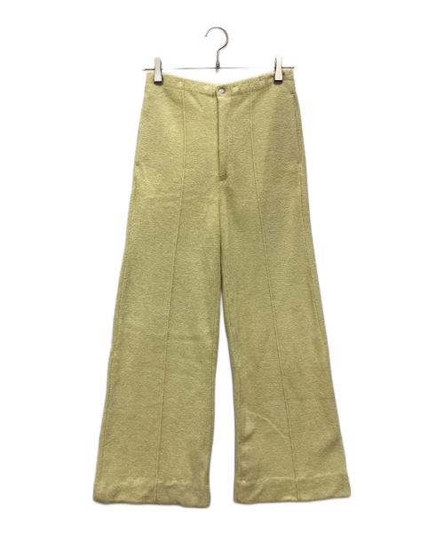 AURALEE（オーラリー）AURALEE (オーラリー) COTTON NYLON PILE PANTS - LIGHT YELLOW イエロー サイズ:SIZE 0の古着・服飾アイテム