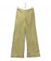 AURALEE（オーラリー）の古着「COTTON NYLON PILE PANTS - LIGHT YELLOW」｜イエロー