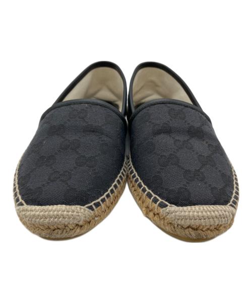 GUCCI（グッチ）GUCCI (グッチ) スリッポン エスパドリーユ ブラック サイズ:SIZE 38の古着・服飾アイテム