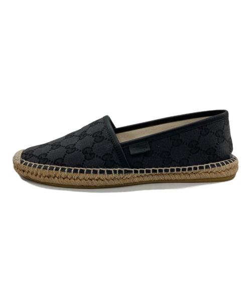 GUCCI（グッチ）GUCCI (グッチ) スリッポン エスパドリーユ ブラック サイズ:SIZE 38の古着・服飾アイテム