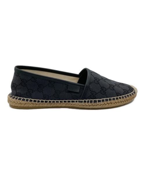 GUCCI（グッチ）GUCCI (グッチ) スリッポン エスパドリーユ ブラック サイズ:SIZE 38の古着・服飾アイテム