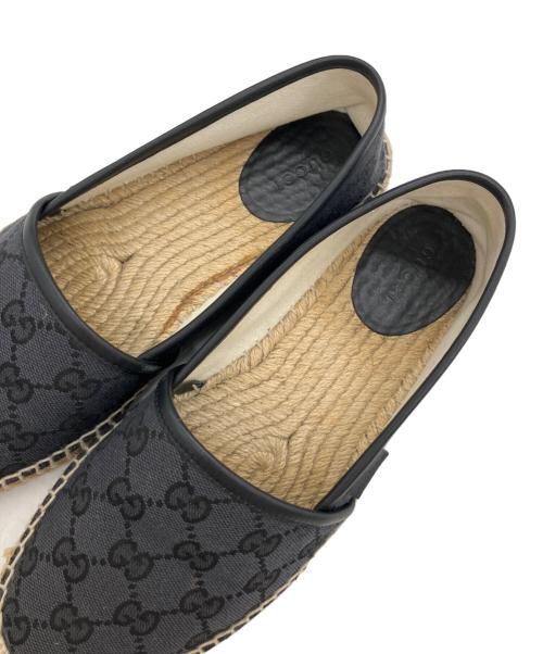 GUCCI（グッチ）GUCCI (グッチ) スリッポン エスパドリーユ ブラック サイズ:SIZE 38の古着・服飾アイテム
